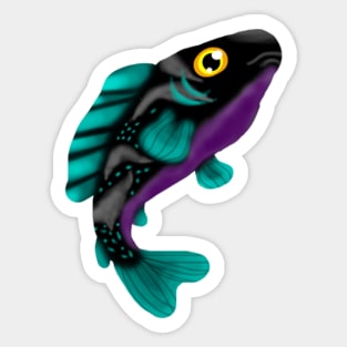 Blue fish Sticker